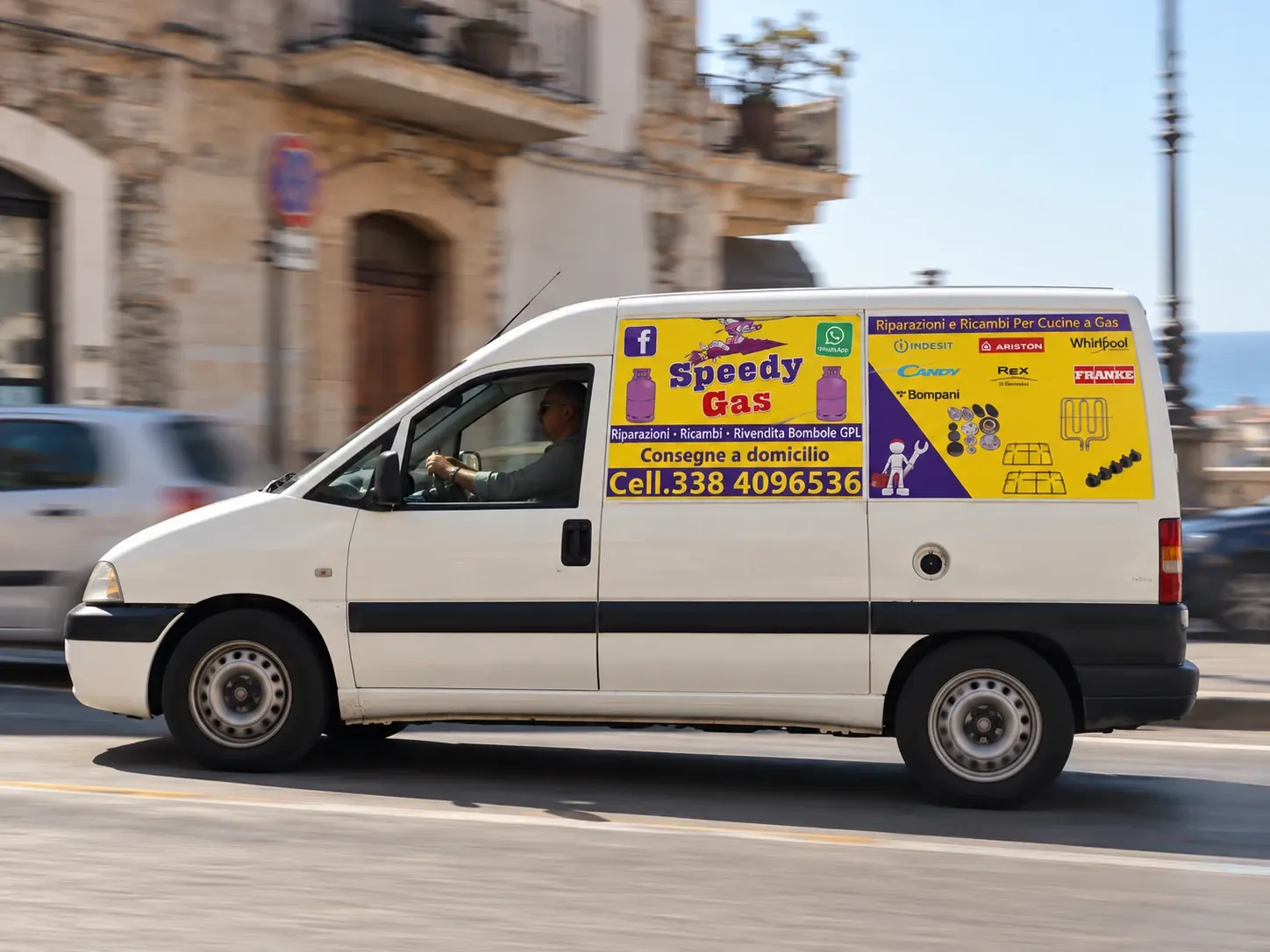 Il furgone SpeedyGas per le consegne a domicilio